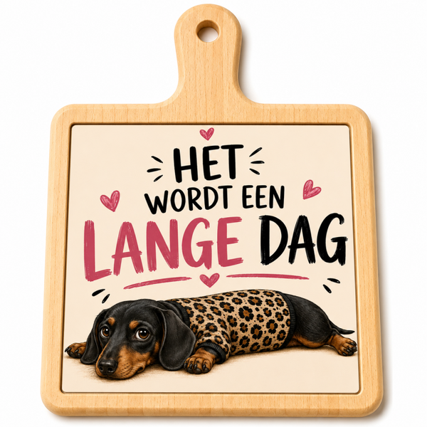 Kaas/borrelplankje  lange dag teckel