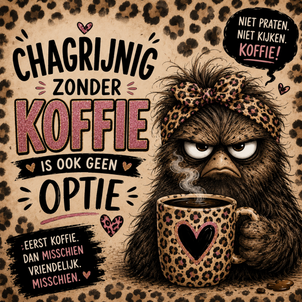 Tegeltje koffie panter