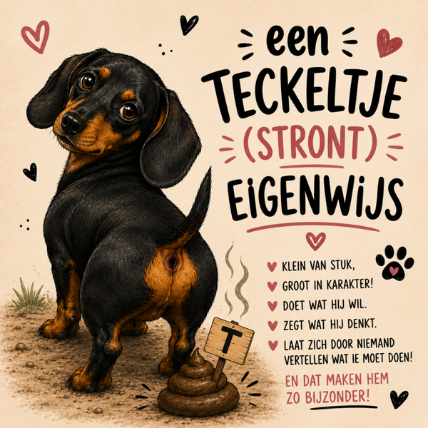 Teckeltje stond eigenwijs tegel