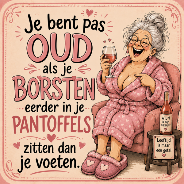 Tegeltje oud vrouw