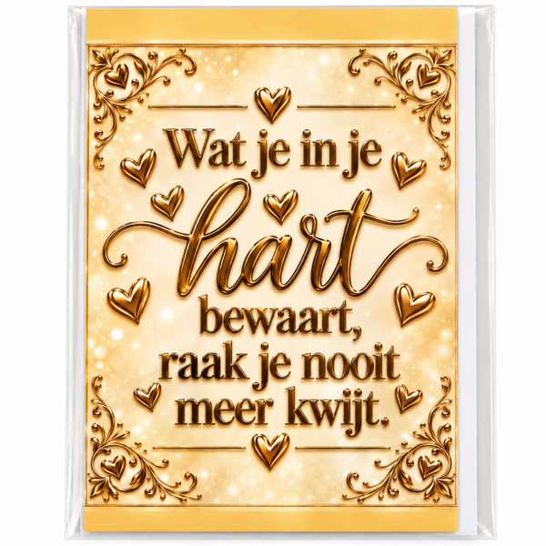 Foto kaart  wat je un je hart