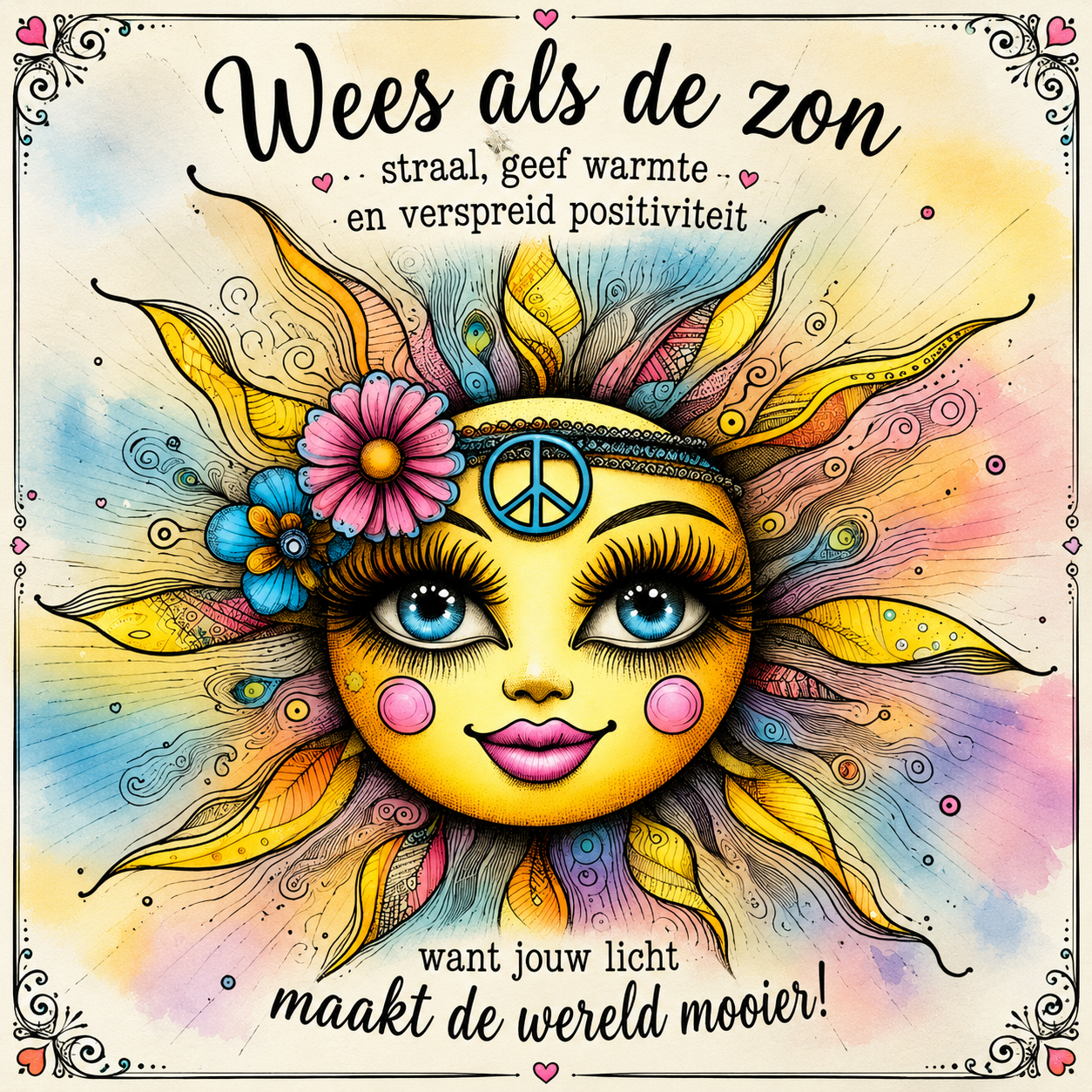 Tegeltje zon
