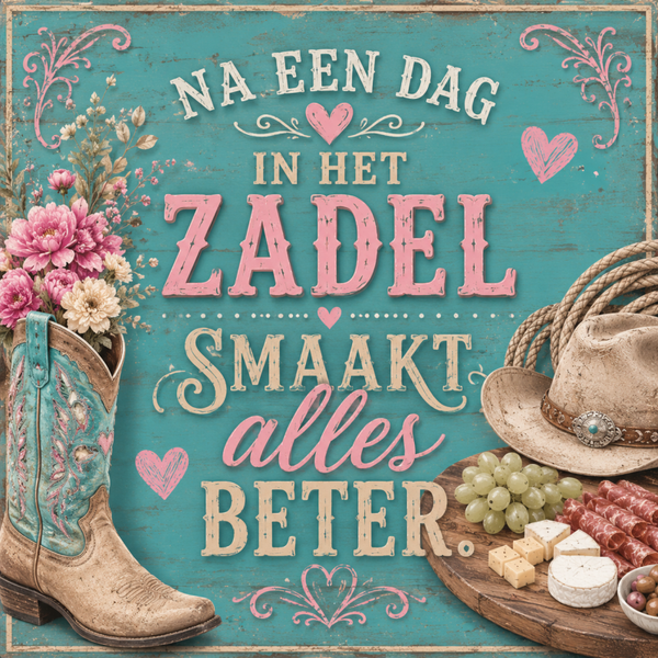 Tegeltje zadel eten