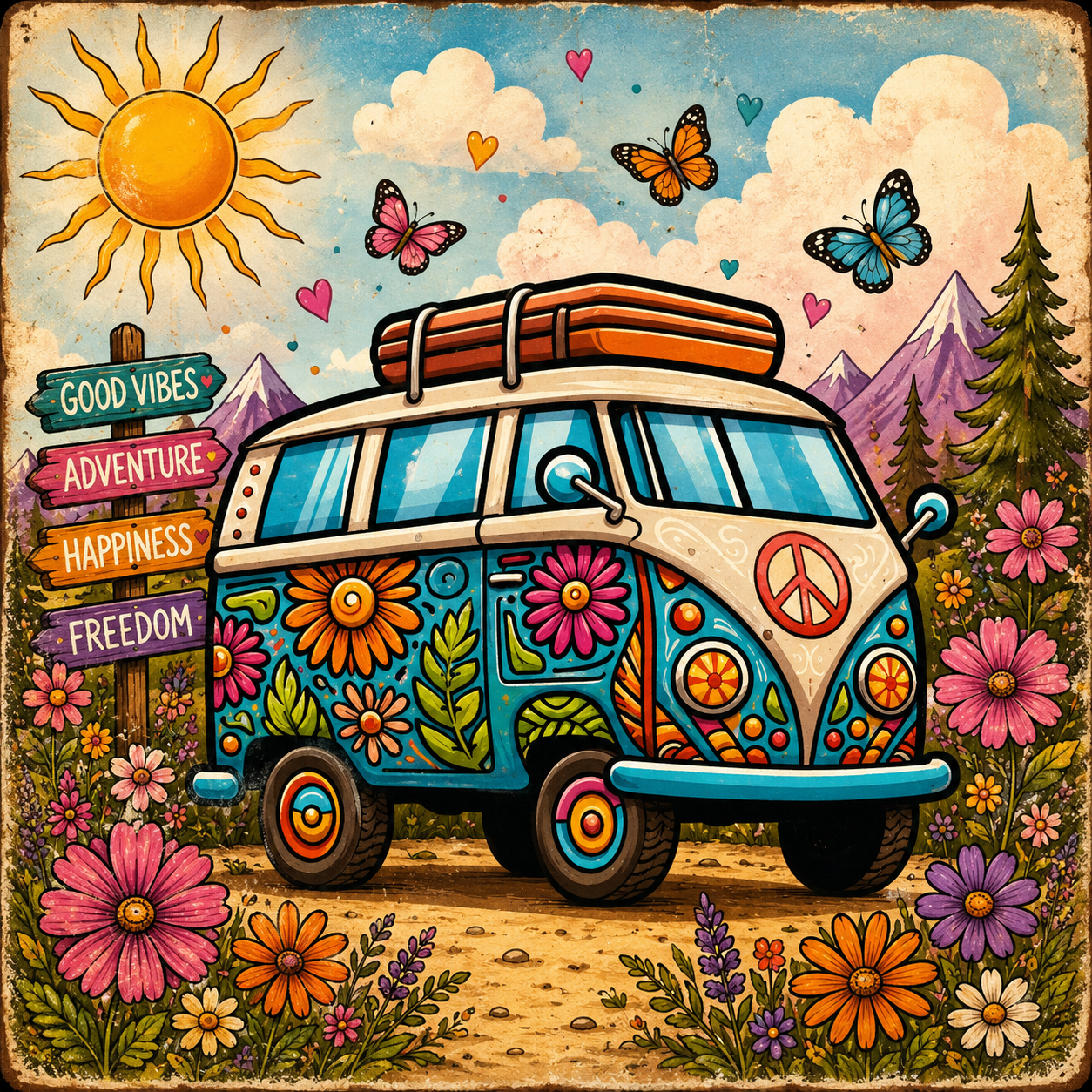 Tegeltje vw bus.