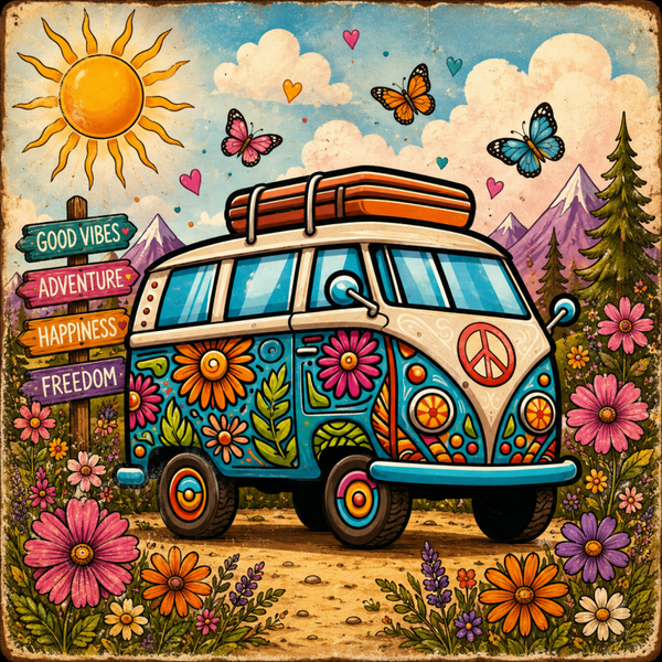 Tegeltje vw bus.