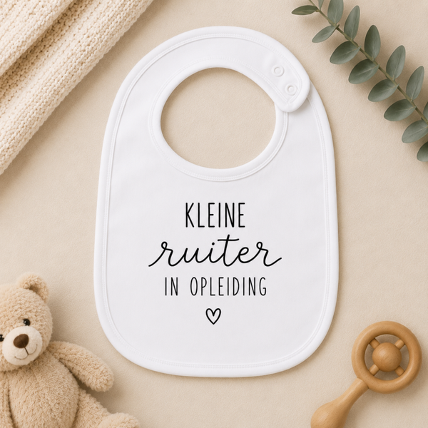 Slabbetje een ruiter in opleiding