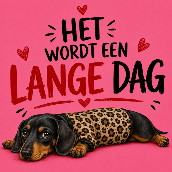 Teckel lange dag tegeltje