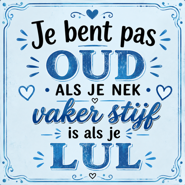 Tegeltje oud..