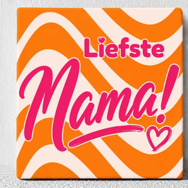 Tegeltje liefste mama oranje