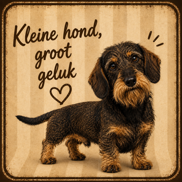 Tegel ruwharige teckel.