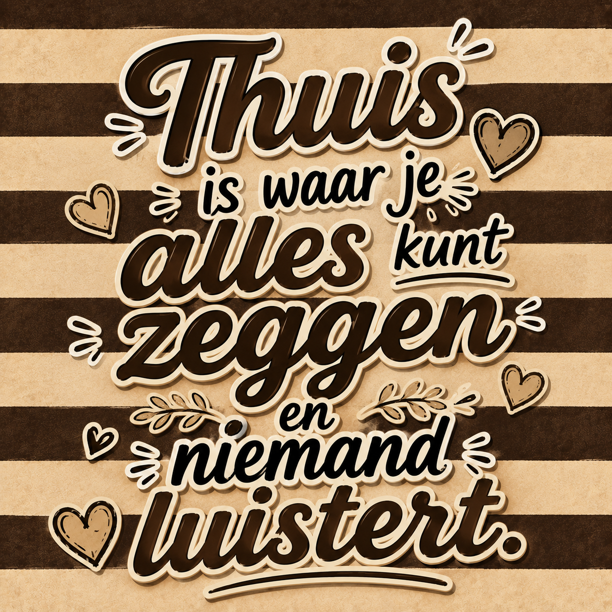 Tegeltje thuis