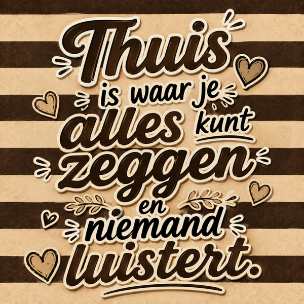 Tegeltje thuis