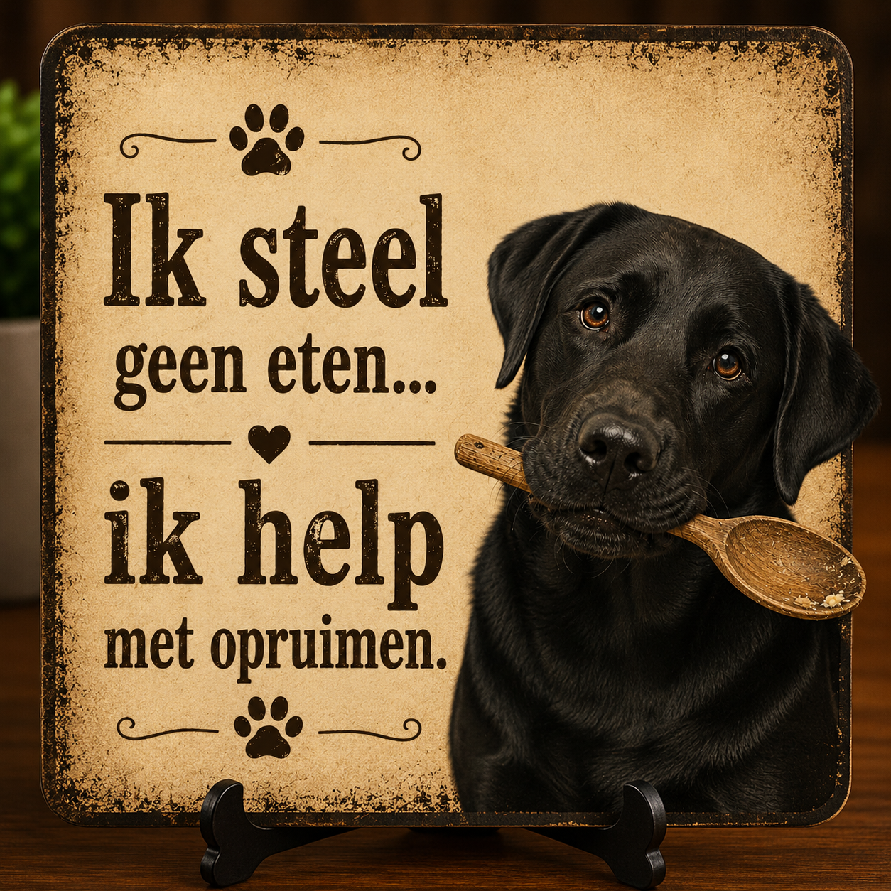 Tegeltje hond labrador