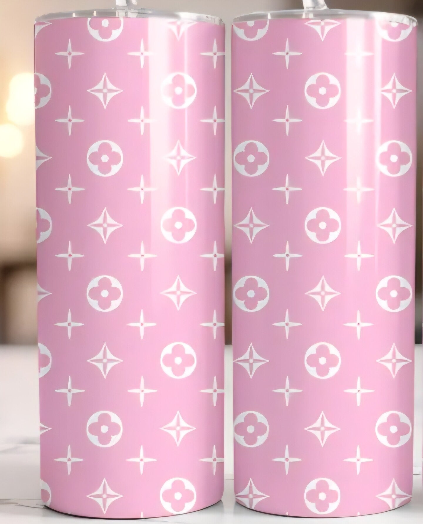 Tumbler roze bloemen