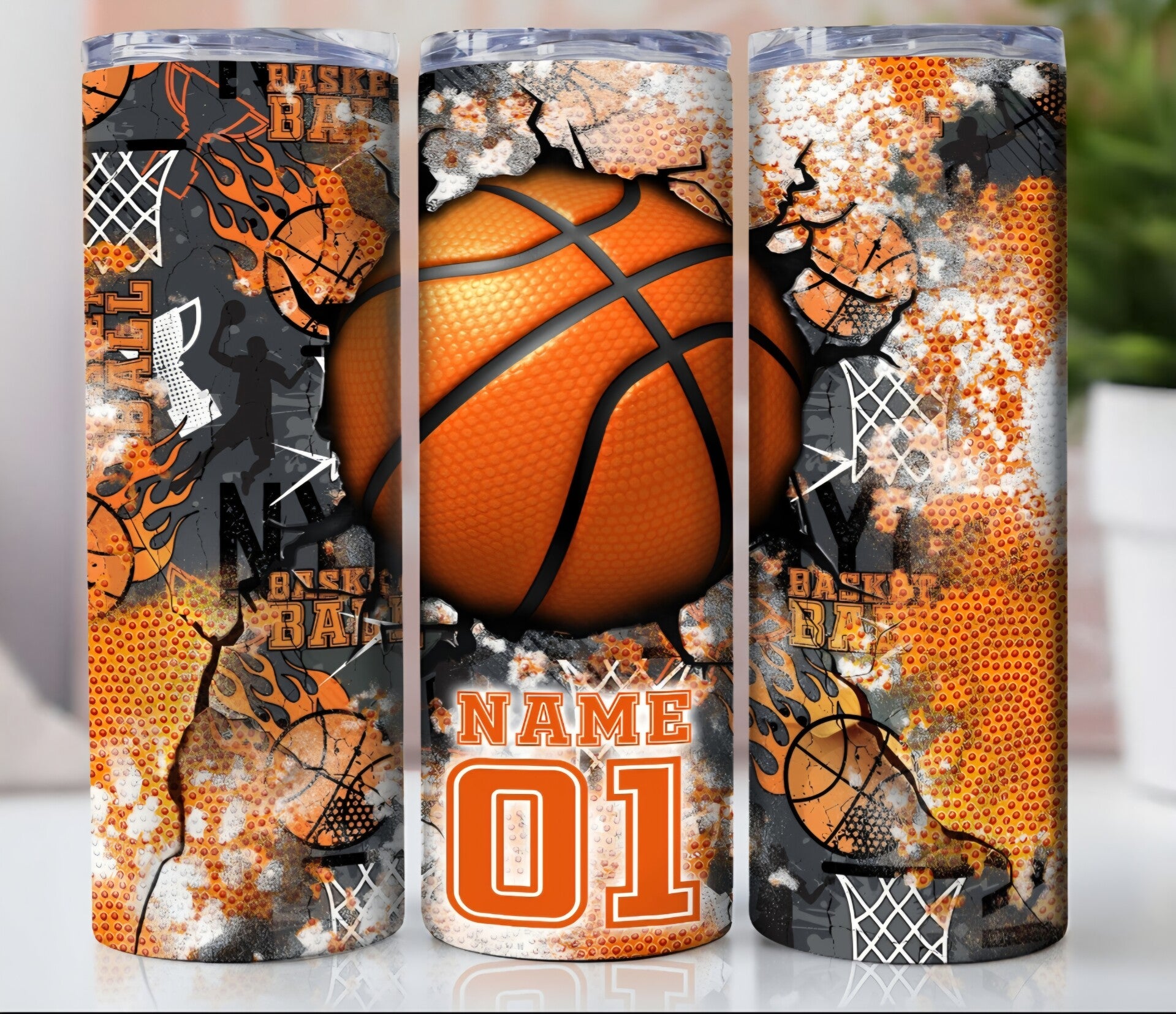 Tumbler basketbal  * gepersonaliseerd