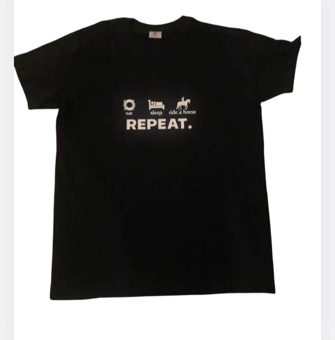 T- shirt eat, sleep, ride a horse, repeat