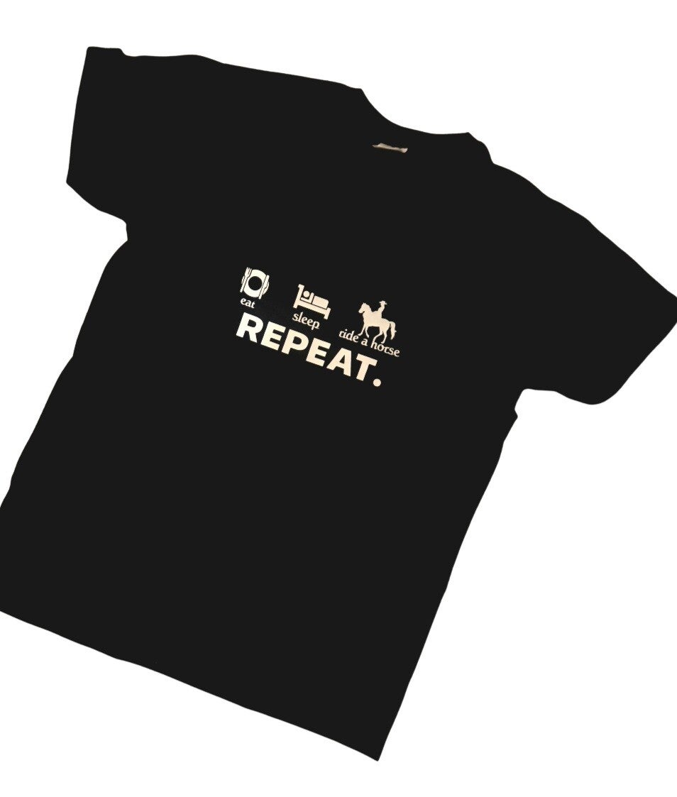 T-shirt  Eat, sleep,ride a horse  cowgirl