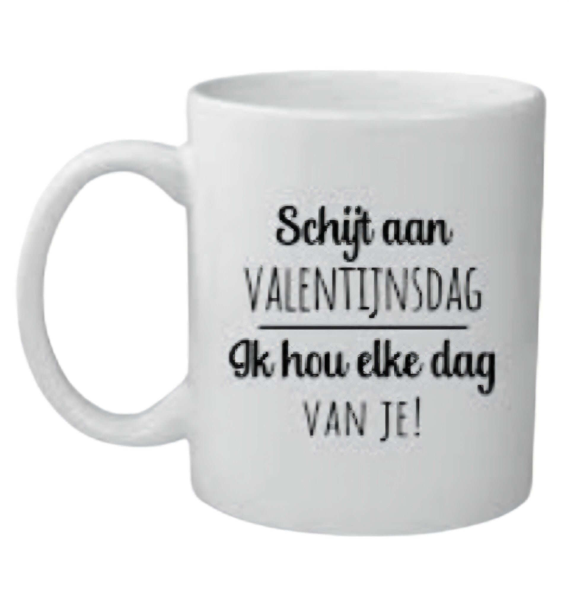 Valentijn mok schijt aan