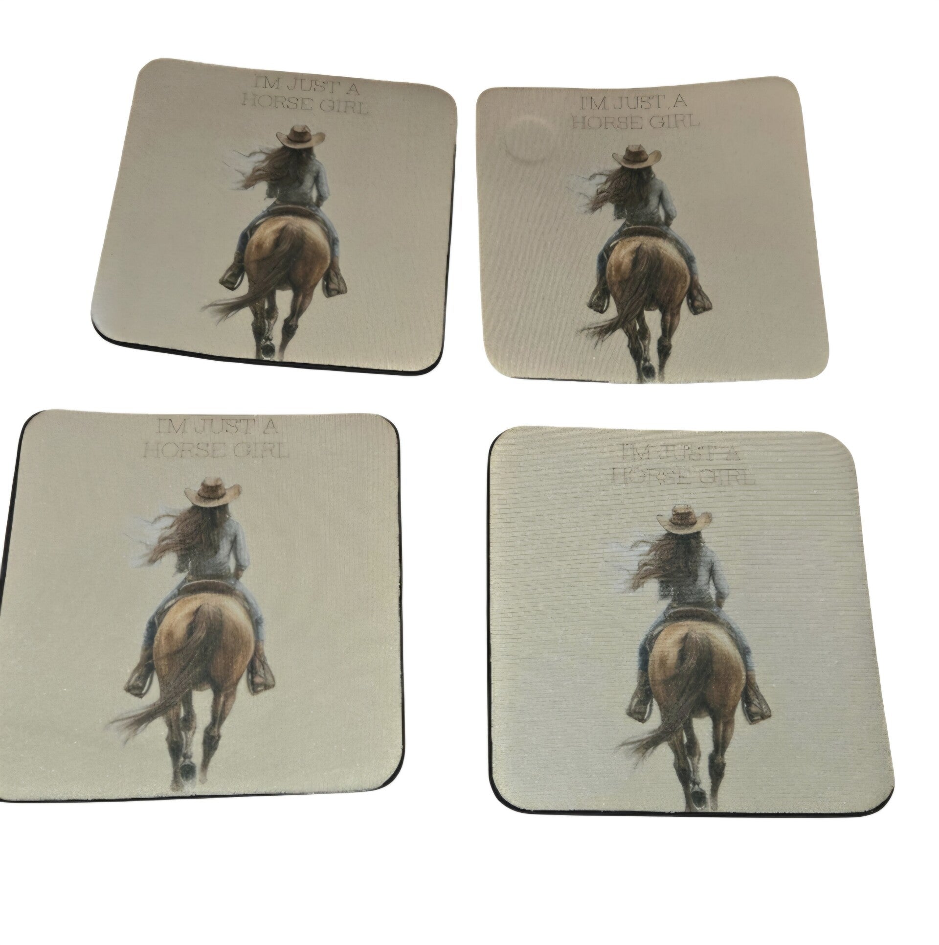 Onderzetters paardenmeisje