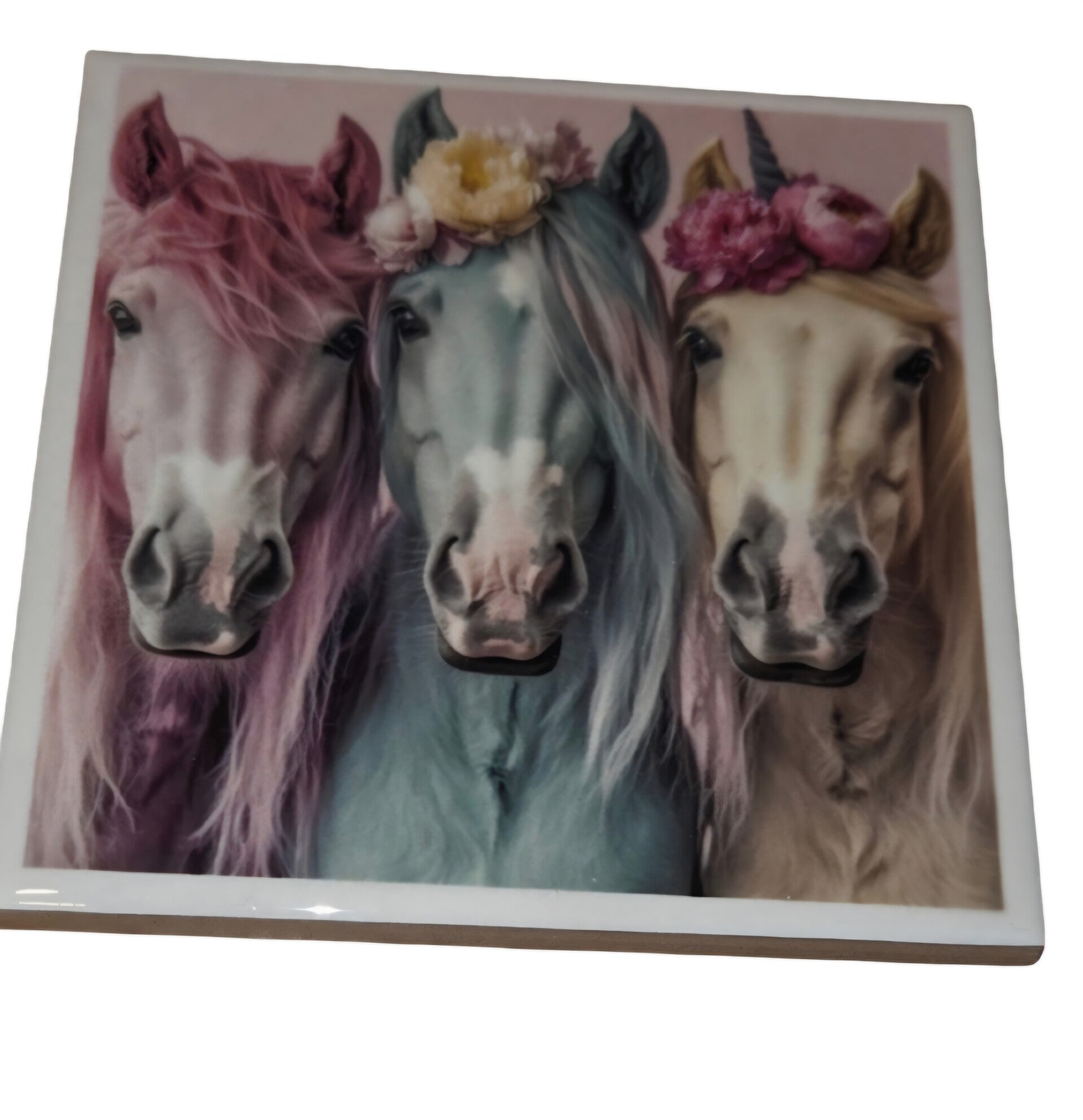 Tegeltje color paarden