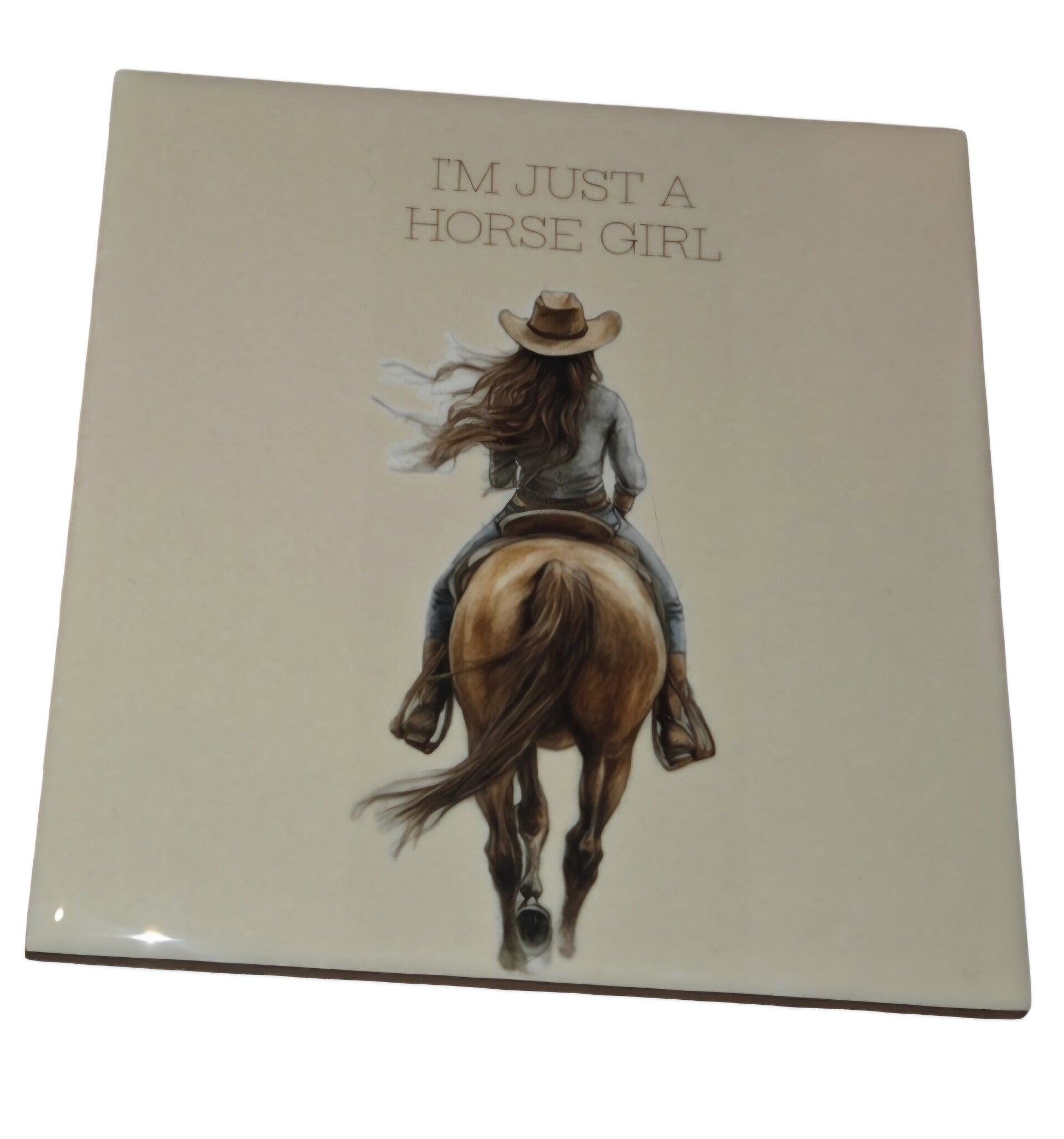 Tegeltje paardenmeisje