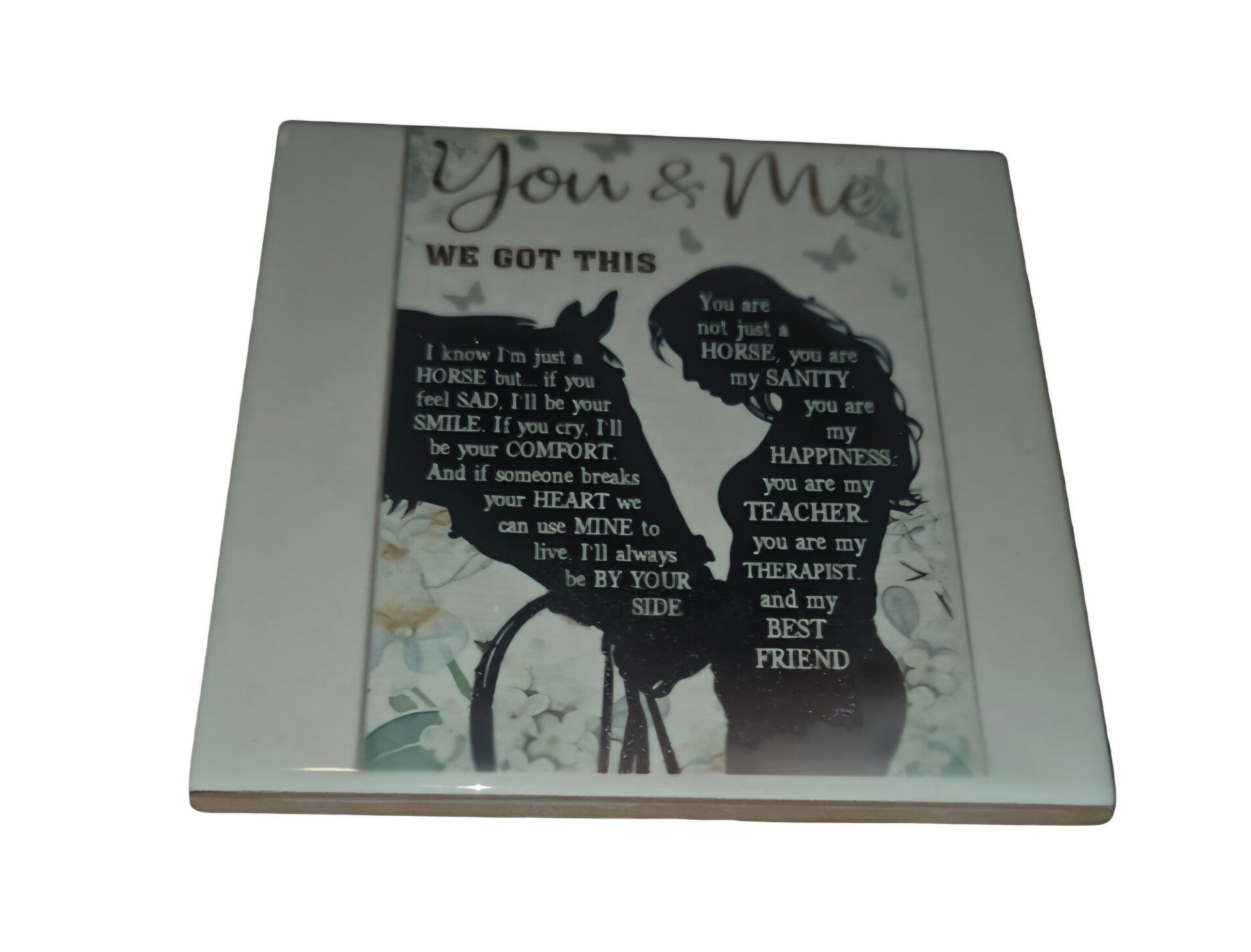Tegeltje you en me paard