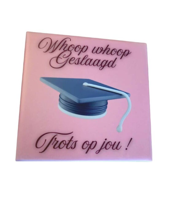 Tegeltje geslaagd