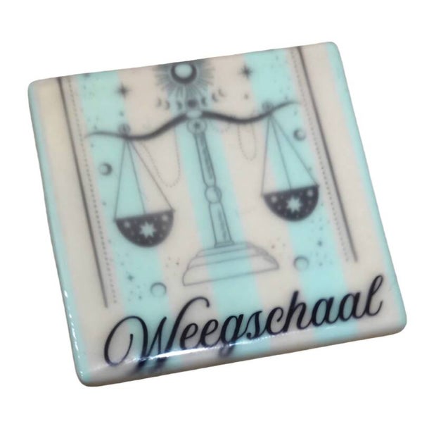 Tegel horoscoop  weegschaal of magneet tegeltje