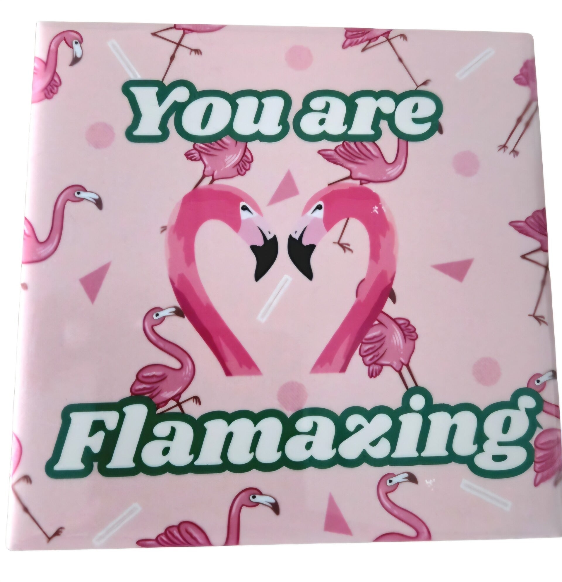 Tegeltje flamingo