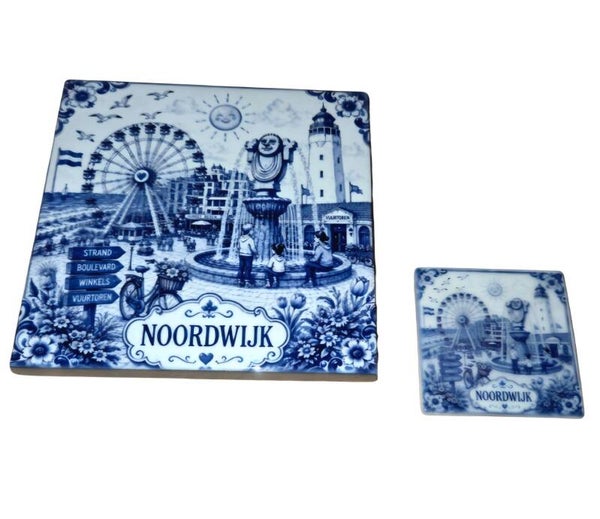 Tegeltje Noordwijk delfsblauw