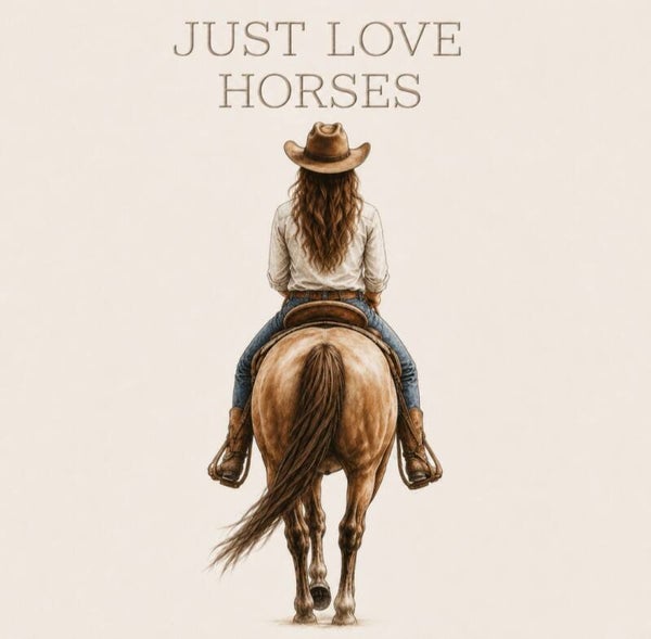 Tegeltje just love horses vrouw
