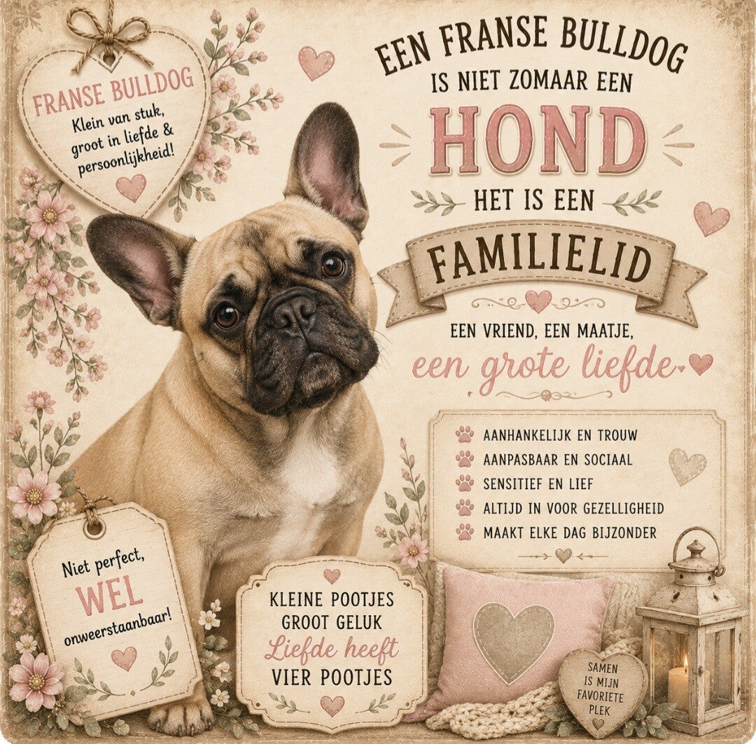 Tegeltje Franse bulldog