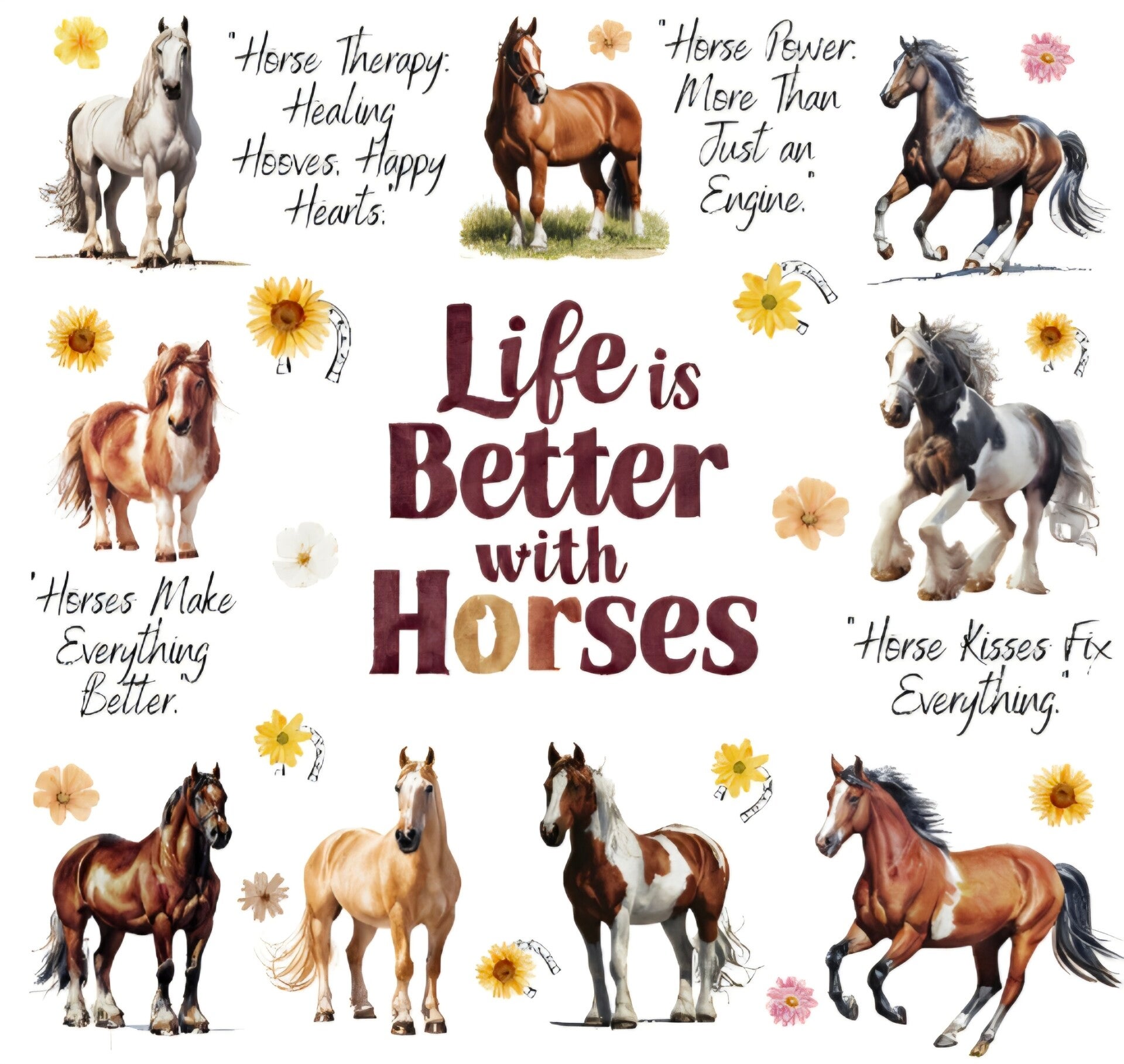 Tegeltje life is better with horses