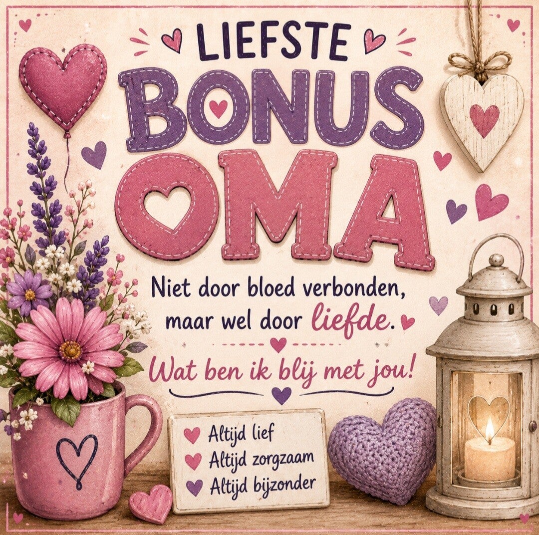 Tegeltje bonus oma