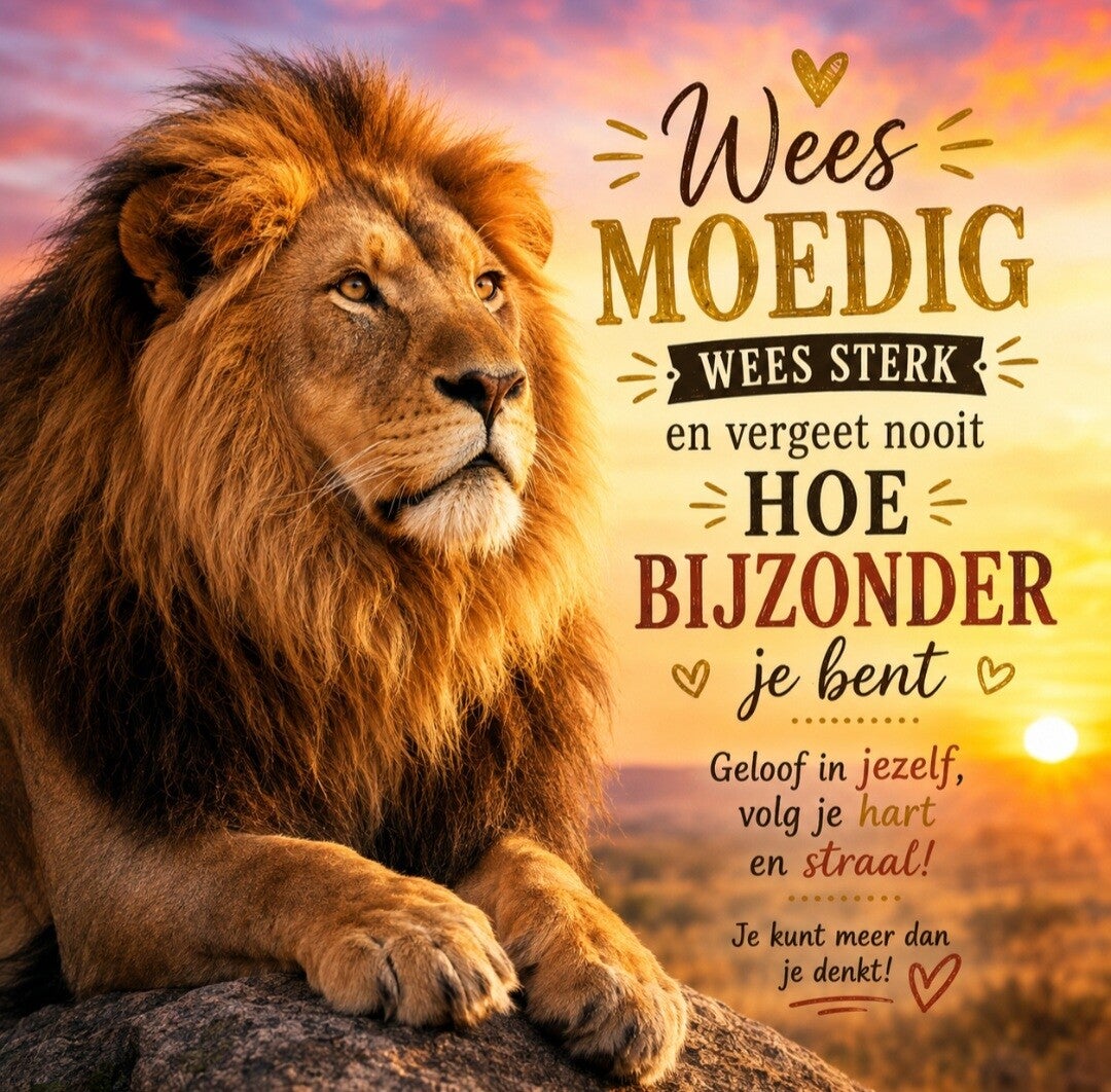 Tegeltje  moedig