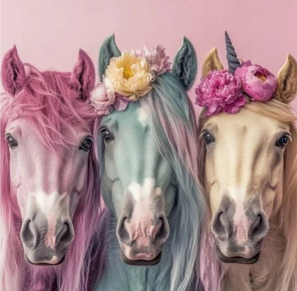 Tegeltje color paarden