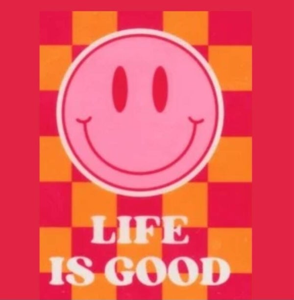 Tegeltje live is good smiley
