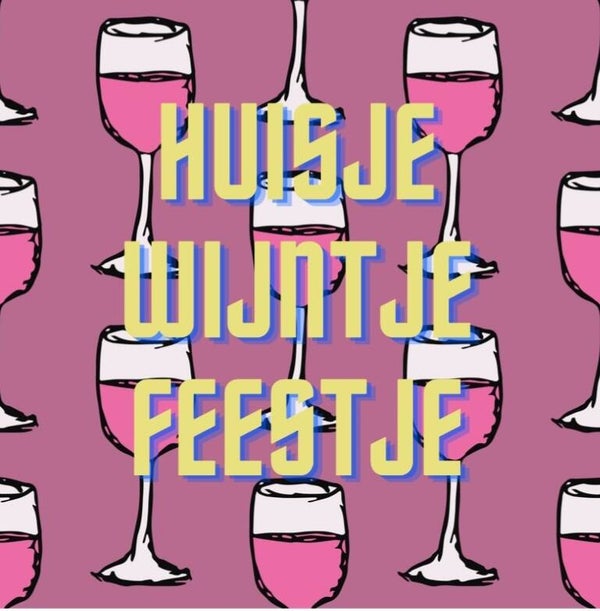 Tegeltje wijntje/feestjes