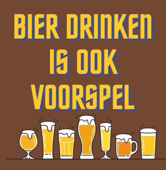 Tegeltje bier voorspel