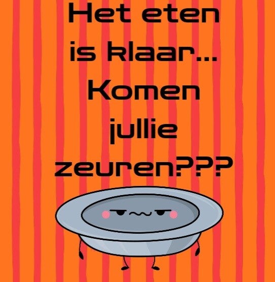 Tegeltje zeuren eten