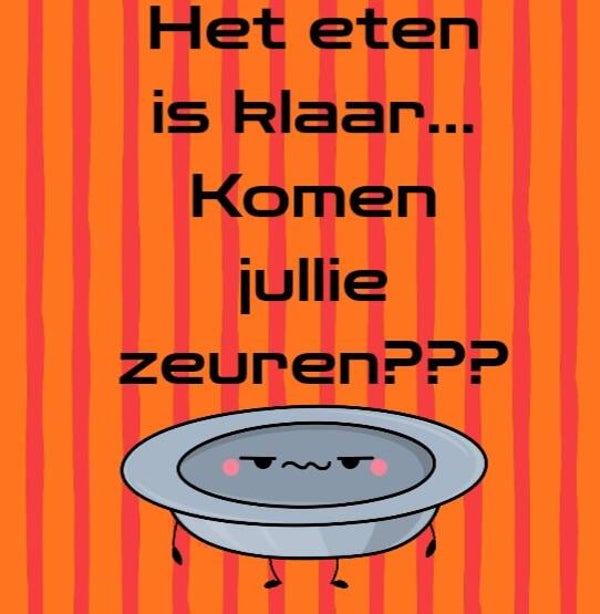 Tegeltje zeuren eten