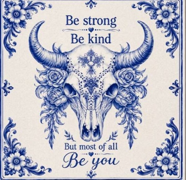 Tegeltje be strong be kind