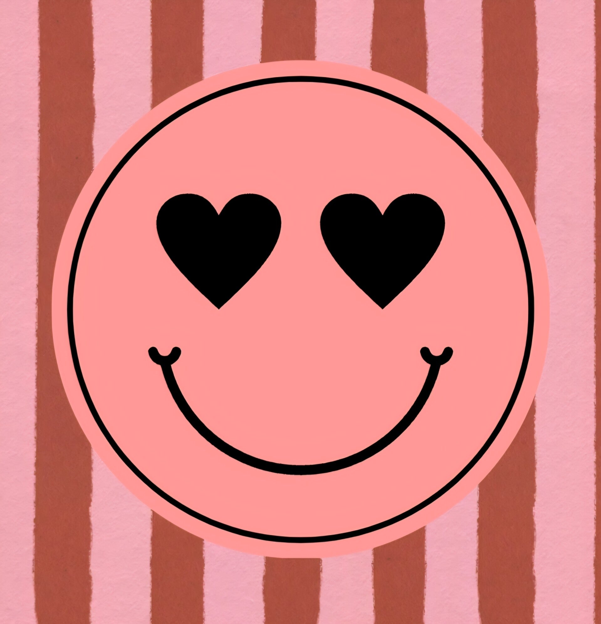 Smiley tegeltje  roze bordeaux