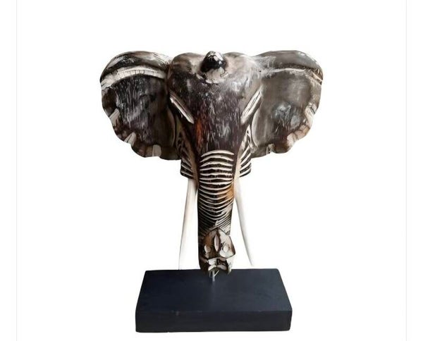 Olifant hoofd op standaard