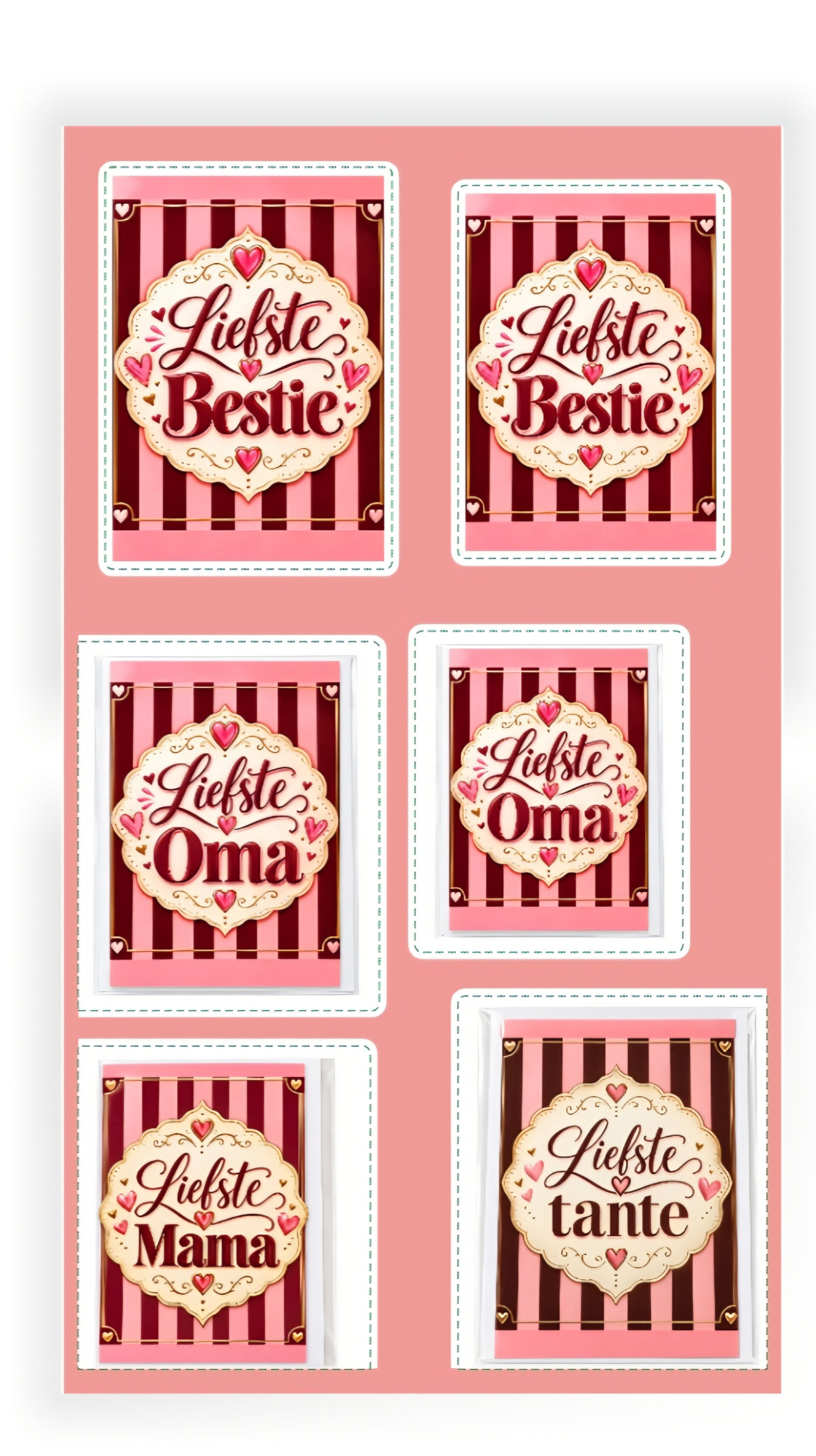 Stickers bestie, mama, tante en oma