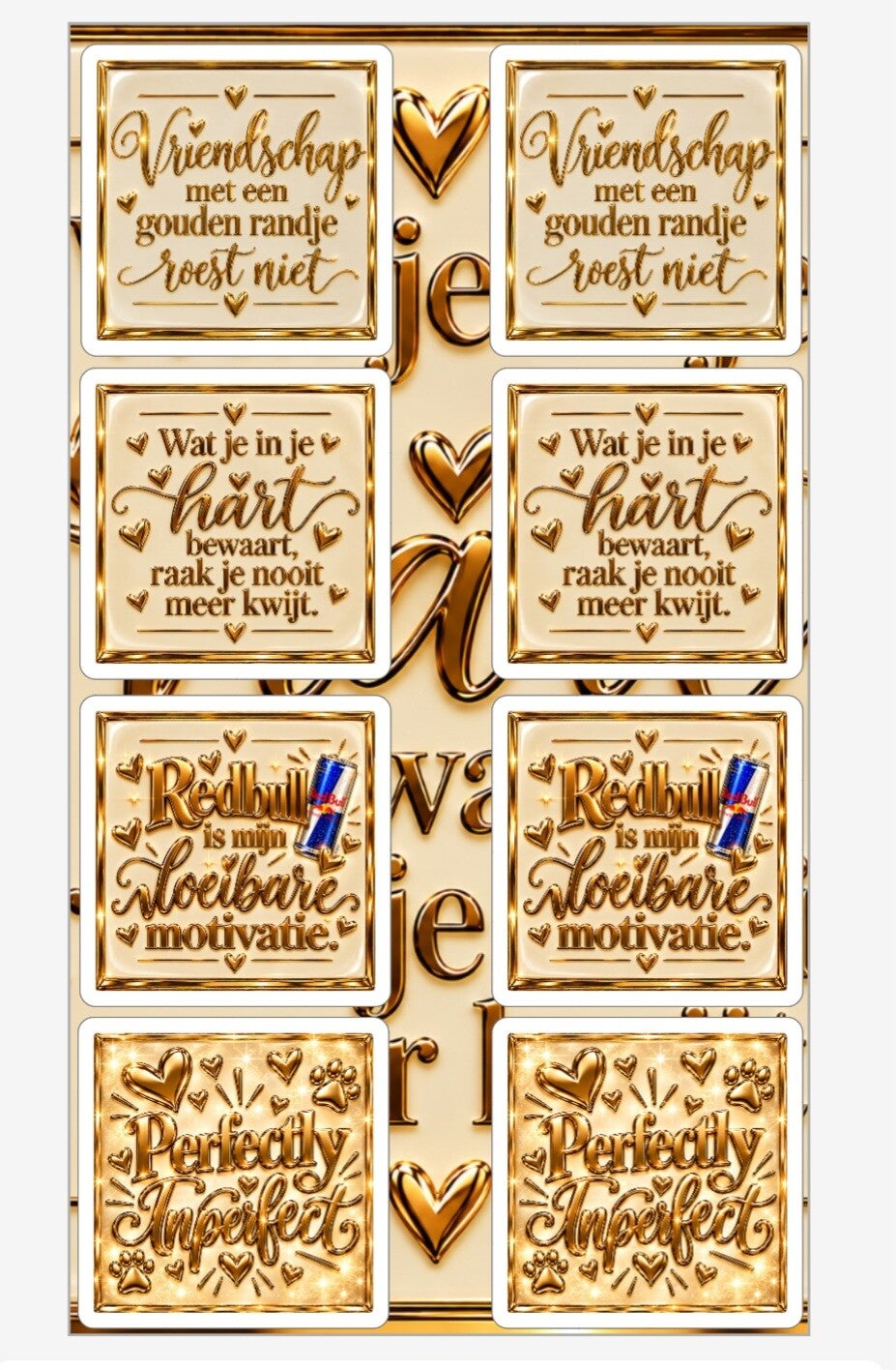Stickers met quote