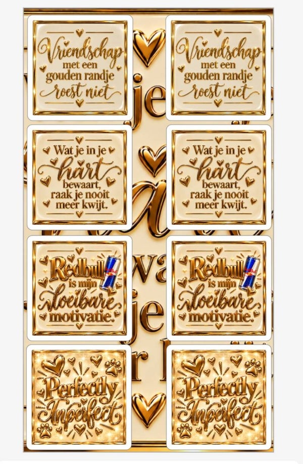 Stickers met quote