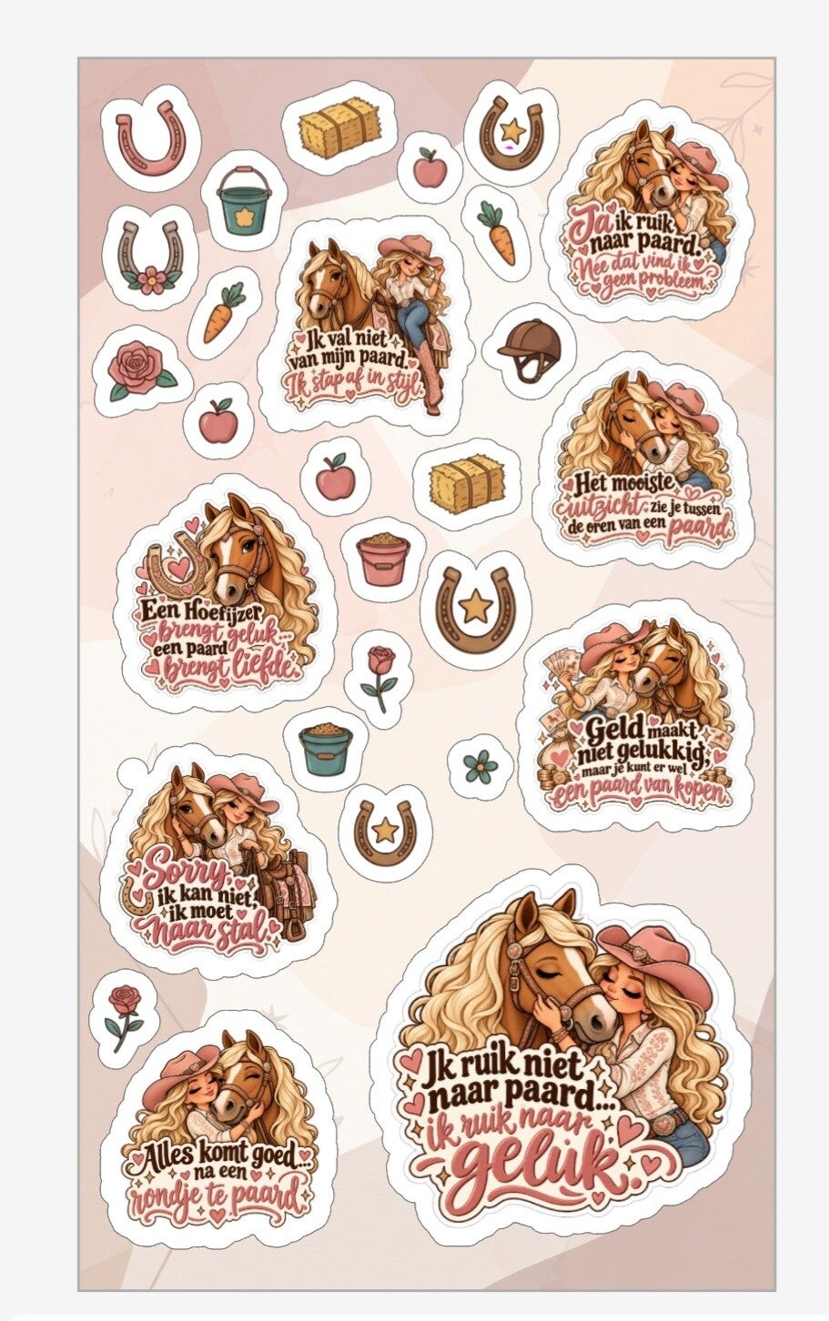 Stickers paarden quotes