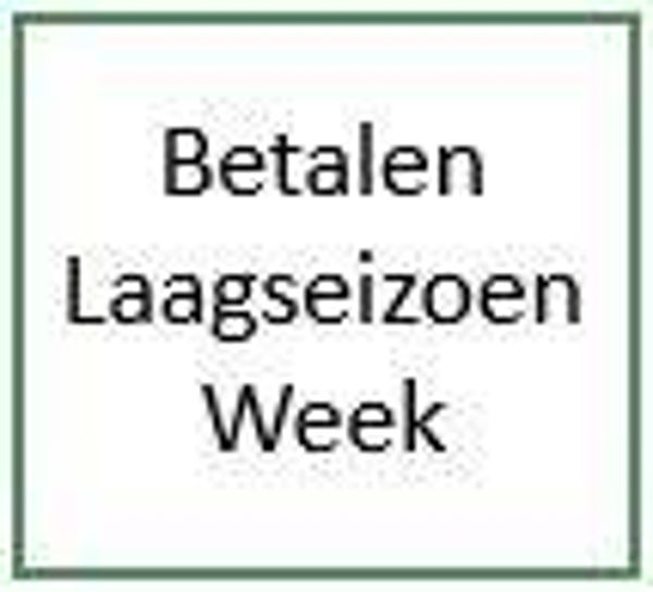 Laagseizoen  Week