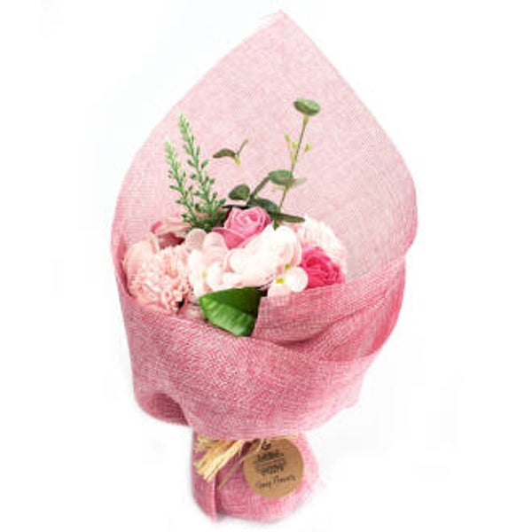 Zeep bloemen boeket Roze